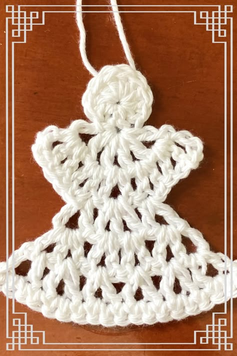 Crochet Christmas Ornaments Free Pattern, Crochet Angel Pattern, Crochet Christmas Ornaments Free, Angel Pattern, Crochet Ornament Patterns, Christmas Crochet Patterns Free, Crochet Bookmark Pattern, Crochet Angels, Crochet Snowflake Pattern