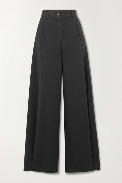 Net-A-Porter Sale Favorites – Lilly & Grant Wide Leg Pant, Wide Legs, Dries Van Noten, Pants Black, Net A Porter, Bold Colors, Women Collection, Capsule Wardrobe, Cotton Twill