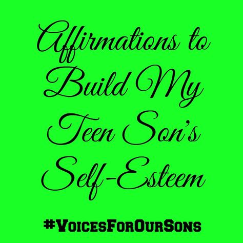 Affirmations To Build My Teen Son's Self Esteem #VoicesForOurSons Simple Affirmations, Positive Quotes For Teens, Louise Hay Affirmations, Christian Thoughts, Quotes Parenting, Positive Self Esteem, Self Esteem Activities, Positive Affirmations For Kids, Building Self Esteem