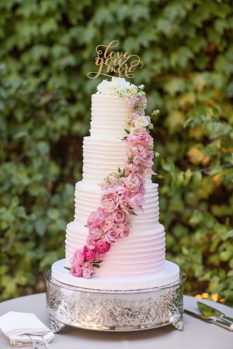 Ombre Pink Wedding, Pink Ombre Wedding Cake, Solvang Bakery, Ombre Wedding Cake, Pink Ombre Wedding, Wedding Cake Ombre, Romantic Rustic Wedding, Quinceanera Cakes, Wedding In California