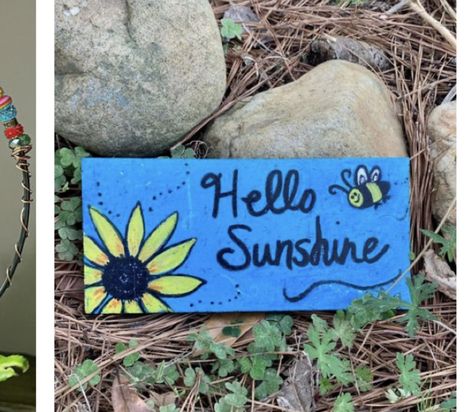 Painted Bricks Crafts, Landscape Bricks, Painted Pavers, Brick Crafts, Inspirational Rocks, Brick Art, Brick Garden, Rainbow Paint, Sunflower Garden