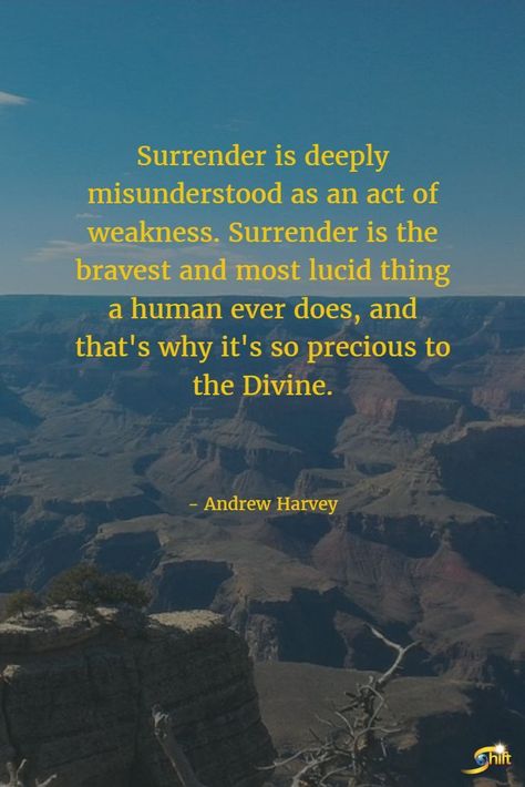 Surrender is not weakness. Surrender Quotes, Yoga Themes, Life Affirming, The Shift, Magic Words, Yoga Quotes, Life Path, Spiritual Inspiration, Trust God