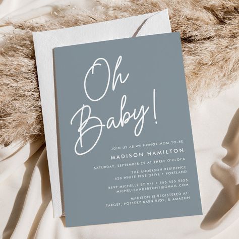 Simple Baby Shower Invitations, Sage Green Baby Shower, Gender Neutral Invitations, Blue Baby Shower Invitations, Green Minimalist, Baby Shower Purple, Gender Neutral Baby Shower Invitations, Green Baby Shower, Simple Baby Shower