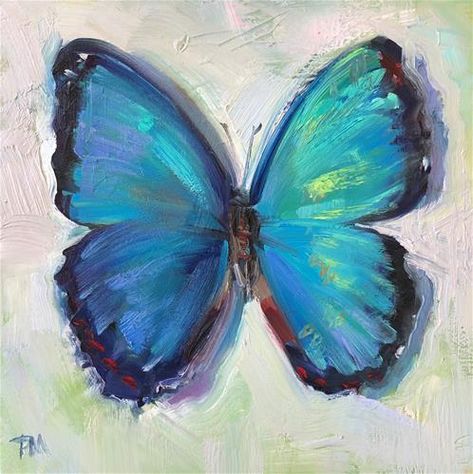 Canvas Painting For Beginners, Arte Doodle, Oil Pastels Painting, Easy Painting Ideas, Pastel Sec, Pastel Artwork, Oil Pastel Paintings, Blue Morpho, Painting For Beginners