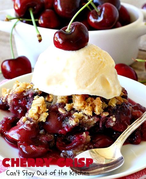 fresh Northwest Cherry Growers cherries – Can't Stay Out of the Kitchen Cherry Cobbler Recipe, Peach Crisp Recipe, Bowl Of Cherries, Cherry Crisp, Cherry Crumble, Fresh Cherry, Cherry Filling, Cherry Desserts, Cherry Cobbler