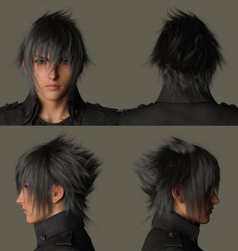 Noctis Lucis Caelum, Hairstyle Names, Fantasy Hair, Athletic Hairstyles, Final Fantasy Xv, Grunge Hair, Elegant Hairstyles, Boy Hairstyles, Cool Haircuts