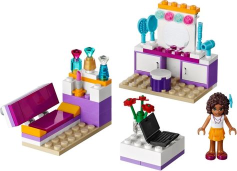 Lego Friends Ideas, Lego Bedroom, Lego Friends Sets, Lego Furniture, Friends Ideas, Lego Creative, Lego Toys, Lego House, Buy Lego