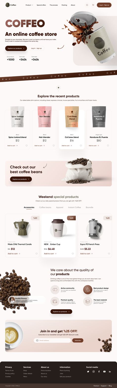 Coffee Websites Design, Coffee Shop Landing Page Design, Coffe Web Design Website, Online Shopping Sites Design, Website Design Coffee Shop, Menu Bar Design Website, Coffee Shop Website Design Inspiration, Cafe Website Design Layout, Web Design Ideas Creative