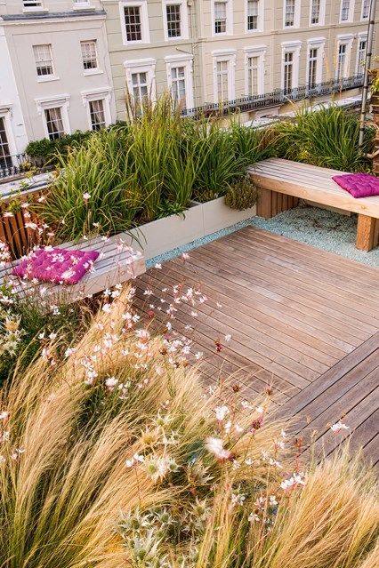 Furniture Top View, Ombra Pergola, Small City Garden, Roof Garden Design, Rooftop Design, Living Roofs, Pergola Design, Rooftop Deck, Patio Roof