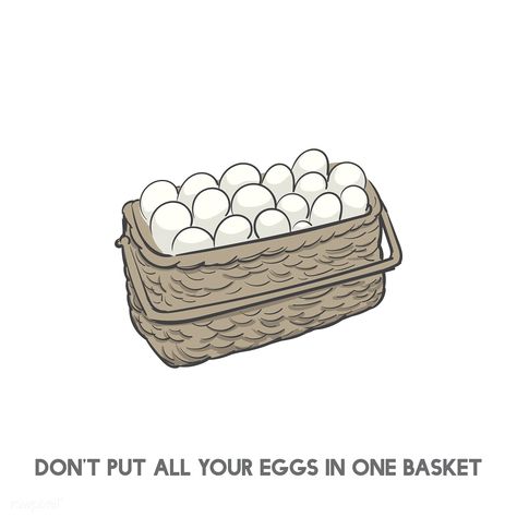 Eggs In One Basket Quote, Free Illustration Images, Egg Basket, About Art, Art Icon, Illustration Drawing, Icon Illustration, Free Image, Premium Vector