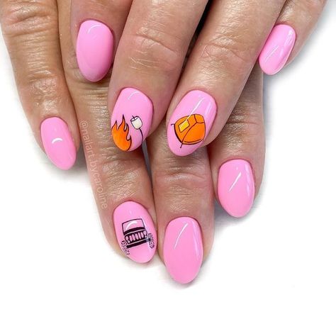 Camping Nails, Camp Nails, Now Nails, Fun Summer Nails, Nail It, Nails Now, Summer Camping, Camping Theme, Instagram Summer