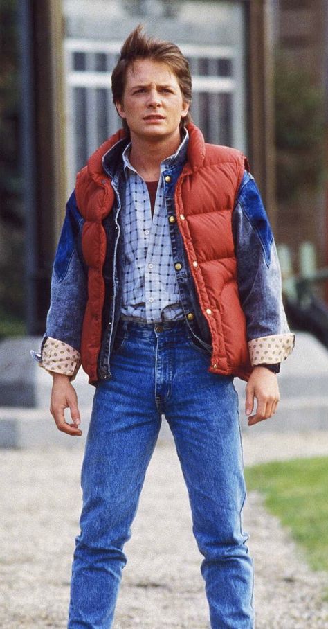 Easy Movie Costumes, Costumes For Guys, Casual Halloween Outfits, Easy Halloween Outfit, Costumes Faciles, Style Année 80, Marty Mcfly, 80s Outfit, Easy Costumes