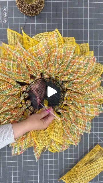 Craft To Make, Sunflower Wreath, Water Features In The Garden, 10k Views, Christmas Wreaths For Front Door, Sunflower Wreaths, Small Backyard Patio, Small Backyard Design, Christmas Wreaths Diy