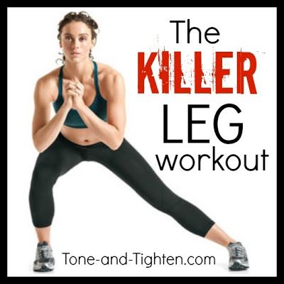 The Killer Leg Workout on Tone-and-Tighten.com - you can do this workout at home! Fitness Advertising, Killer Leg Workouts, Leg Circuit, Plie Squats, Workouts Routines, Weekly Workout Plans, Killer Legs, Leg Workouts, Circuit Workout