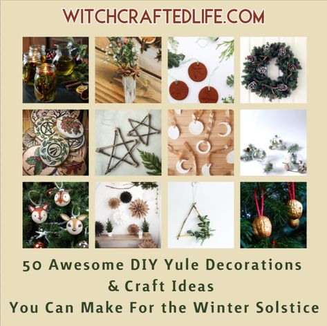 50 Awesome DIY Yule Decorations and Craft Ideas You Can Make for the Winter Solstice | Witchcrafted Life Winter Solstice Traditions, Yule Traditions, Yule Crafts, Yule Celebration, Pagan Christmas, Winter Solstice Celebration, Yule Goat, Pagan Yule, Yule Gift