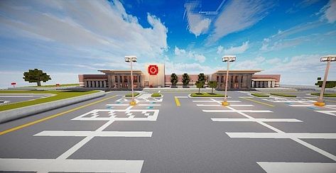 Minecraft Target Store, Clothing Store Minecraft, Minecraft Highschool, Store Minecraft, Town Minecraft, Target Store, Super Target, Minecraft Modern, Cool Minecraft Creations