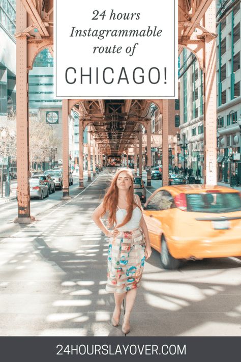 24 hours Instagrammable route of Chicago Deep Dish Pizza Chicago, Flamingo Mural, Pizza Chicago, Chicago Style Deep Dish Pizza, Chicago Theatre, Chicago L, Lincoln Park Zoo, Best Rooftop Bars, Millennium Park