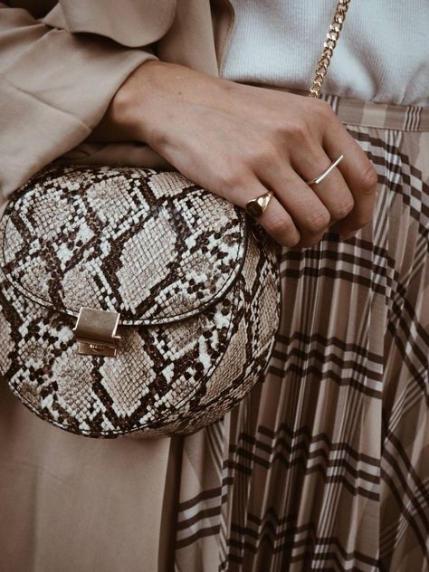 Snake Print Outfit, Snake Print Bag, Print Mixing, Snake Bag, Purse Outfit, Snake Print Pants, Circle Purse, Snake Skin Bag, Bag Outfit