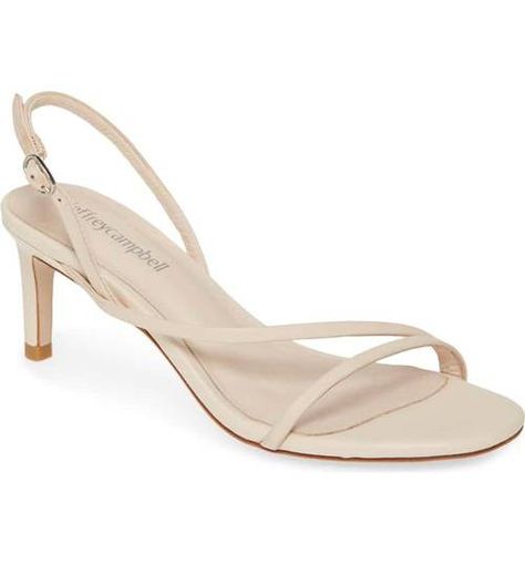 Strappy Kitten Heels, Cream Sandals, Beige Sandals, Cute Shoes Heels, Beige Heels, Kitten Heel Sandals, White Heels, Slingback Sandals, Jeffrey Campbell Shoes