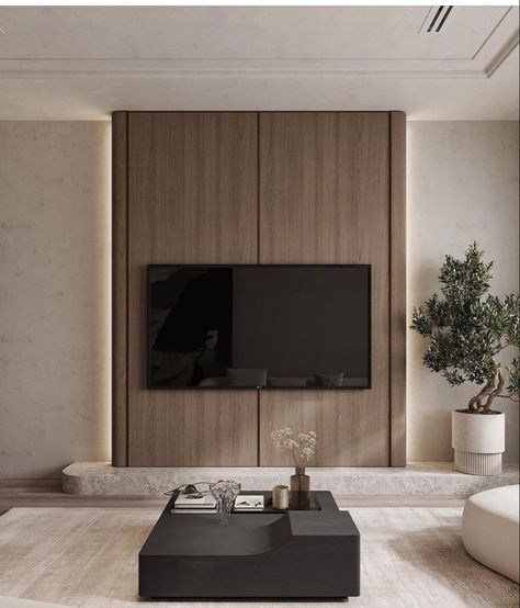 Tv Walls, Modern Living Room Wall, Tv Room Design, Luxury Living Room Design, Living Room Design Inspiration, 아파트 인테리어, Tv Wall Design, Tv Units, Living Room Design Decor