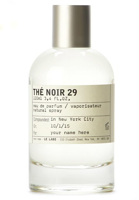 Le Labo The Noir 29 Eau de Parfum Intoxicating Perfume, The Noir 29, Black Tea Leaves, Vintage Stickers, Perfume Samples, Bitter Orange, Fragrance Spray, Mecca, Tea Leaves