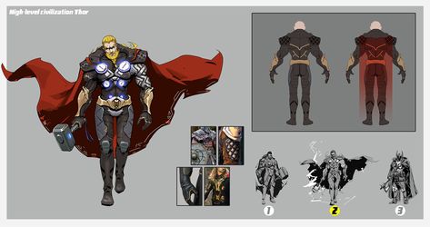 Thor Redesign, Thor Suit, Thor Design, Suit Concept Art, Hero Villain, Superhero Designs, Black Anime Guy, Ultimate Marvel, Marvel Characters Art