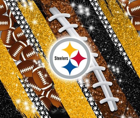 Steelers Images, Steelers Pics, Pittsburgh Steelers Wallpaper, Yeti Cup Designs, Christmas Treats Holders, Rhinestone Designs Templates, Football Crafts, Football Cups, Nfl Football Art