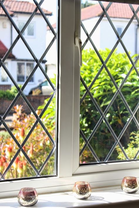 Retro Modern Kitchen, Window Guard, Window Grills, Modern Window Grill, Backyard Gates, Cottage Windows, Making A Decision, Window Trim Exterior, 1930s House