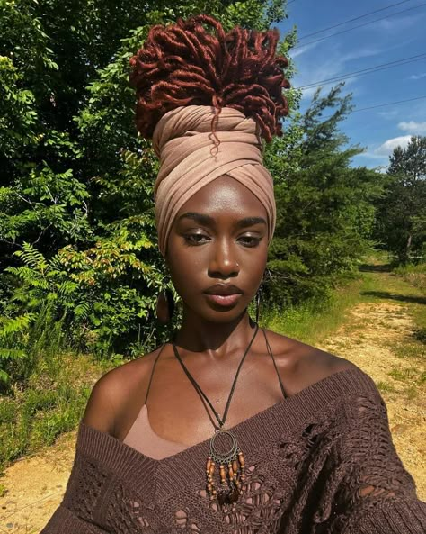 777 Afro Futuristic, Faux Locs Goddess, Headwrap Hairstyles, African Hair Wrap, Spiritual Fashion, Head Wrap Styles, Faux Locs Hairstyles, Hair Scarf Styles, Head Scarf Styles