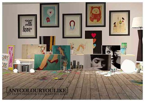 AnyColourYouLike – Paintings & Canvases | [ nonsensica ] Decorative Wall Hangings, Build Buy Cc, The Sims 4 Custom Content, Sims Games, Ts2 Cc, X Box, Deco Wall, Hobby Room, Sims 2 Cc