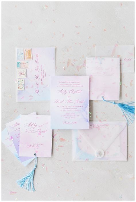 Taylor Swift Wedding, Pastel Wedding Stationery, Pastel Wedding Invitations, Pastel Wedding Theme, Taylor Swift Lover, Lilac Wedding, Chicago Photography, Bridal Bridesmaid Dresses, Bridal Musings