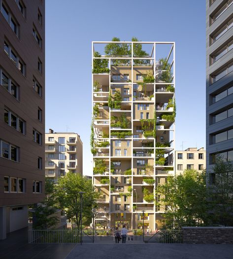 High Rise Hotel, Library Facade, Mixed Use Building, France Landscape, Urban Habitat, Tree Day, Green Facade, Olafur Eliasson, Master Thesis