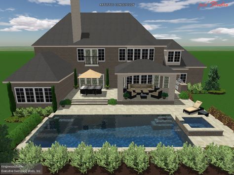 Pool Rectangle, Pool Plumbing, Rectangle Pool, Pool Landscape Design, Rectangular Pool, Custom Pool, Natural Swimming Pools, Luxury Pools, Backyard Pool Landscaping