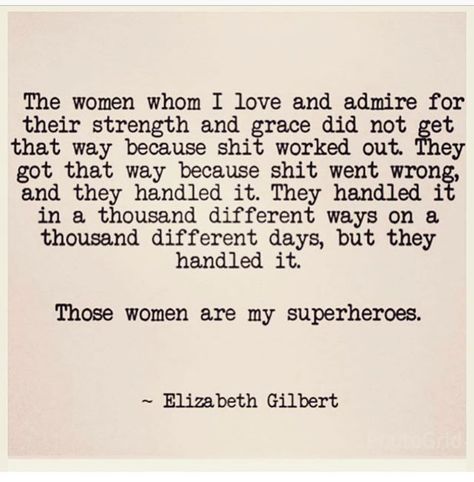 Thank God for women! We are creators, protectors, nurturers, and caretakers. We clean the house, bring home the bacon, kiss the boo boos, and everything in between. I am so proud to not only be a woman, but to have so many amazing women in my life. Truly more than I can list here. (But you know who you are😉) tag a woman you admire and celebrate Elizabeth Gilbert Quotes, Eat Pray Love Quotes, Big Magic, Eat Pray Love, Elizabeth Gilbert, A Quote, Woman Quotes, Great Quotes, Beautiful Words