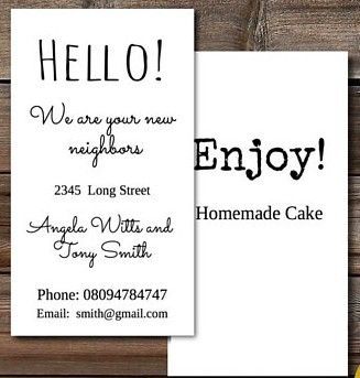 Moving Announcement Photo, Moving Into New Home, New Neighbor Gifts, Welcome Baskets, Free Printable Tags, Las Vegas Homes, Moving Announcements, Moving Gifts, New Neighbors