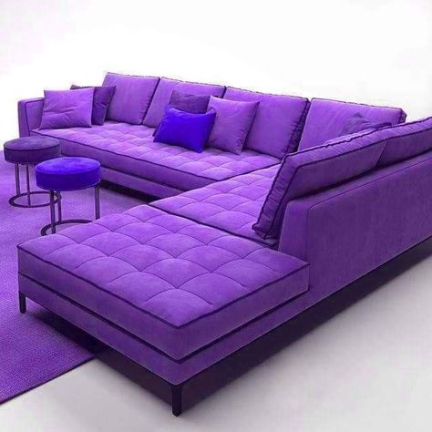 Fairytale Home Decor, Purple Interior Design, Glamour Interiors, Purple Furniture, Purple Room Decor, Purple Couch, Weird Furniture, Purple Living Room, Australia House