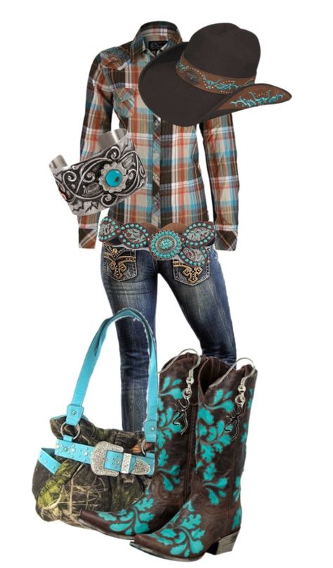 "true blue outa the woods country" by countrygirl99 ❤ liked on Polyvore Cowboy Boots Jeans, Mode Country, Cowgirl Clothes, Cowgirl Life, Country Clothes, Boots Jeans, Country Style Outfits, Cute Country Outfits, Looks Country