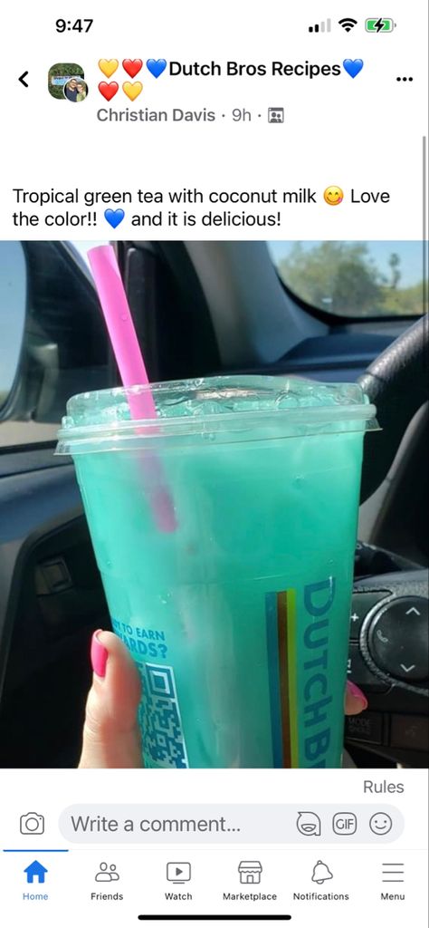 Dutch Bros Green Tea Drinks, Dutch Orders, Dutch Drinks, Dutch Brothers, Dutch Bros Drinks, Mint Drink, Green Tea Drinks, Fun Drink Recipe, Coffee Inspiration