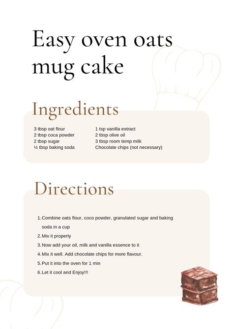 Easy oven mug cake recipe #kitchen #health #mugcake Mug Cake Oven Recipes, Oven Mug Cake Recipe, Mug Cake Oven Version, Oven Mug Cake, Mug Cake In Oven, Mug Cake Oven, Cake Recipes Without Oven, Easy Mug Cake, Cake Oven