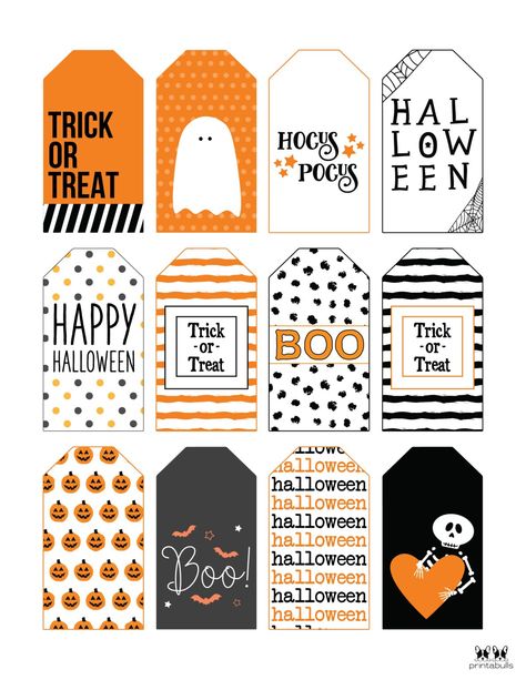 Halloween Free Printables Treat Bags, Cricut Halloween Treat Bags, Happy Halloween Free Printable Tags, Free Happy Halloween Tags, Halloween Goodie Bag Tags Printable, Halloween Printable Tags Free, Halloween Gift Tags For Kids, Happy Halloween Cards Printable, Happy Halloween Gift Tags Printable Free