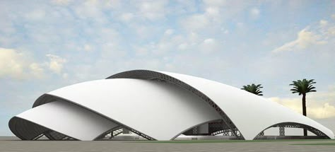 Futuristic Architecture Curvilinear Architecture, Membrane Architecture, Biomimicry Architecture, Shell Structure, Pavilion Design, Parametric Architecture, Architecture Concept Drawings, Architecture Design Concept, Structure Architecture