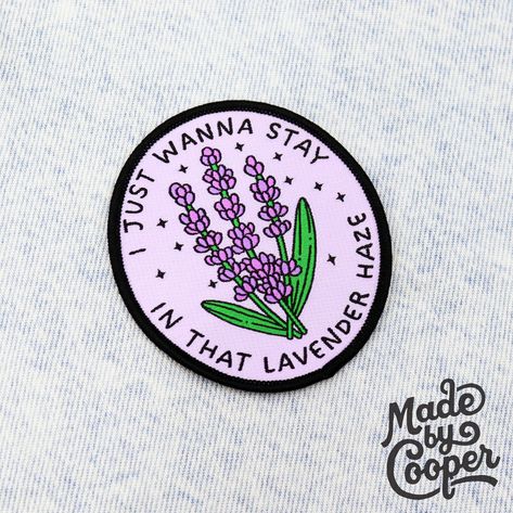 💜 Lavender Haze 💜 Another set of beautiful patches for @gemmarosepins #madebycooper #smallbusiness #patch #patchgame #patchlife #patchcollector #patchcollection #patchaddict #pinsandpatches #custompatches #wovenpatch #woven #wovenpatches #patchdesign #ts #taylorswift #swiftie #lavenderhaze #midnights Pins Badge Display, Enamel Pin Display, Custom Embroidered Patches, Lavender Haze, Enamel Pin Collection, Bag Pins, Cute Patches, Diy Pins, Soft Enamel Pins