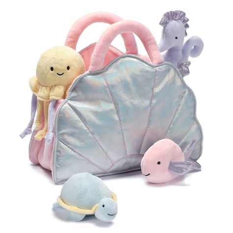 Seashell Bag, Lambs & Ivy, Shell Purse, Welcome Home Baby, Pink Fish, Plush Bags, Elephant Plush, Animal Toys