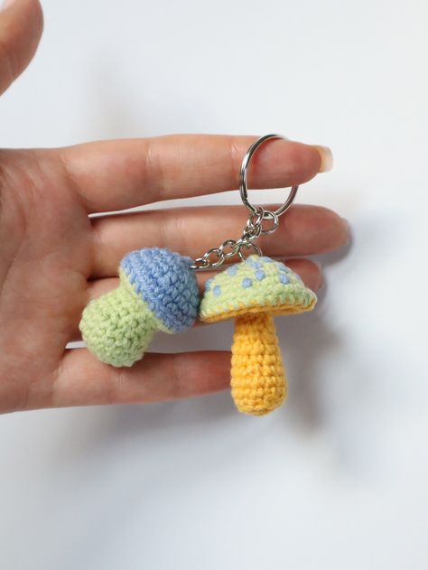 Mushrooms Crazy Psychedelic Colourfull Shrooms Crochet - Etsy Fidget Mushroom Crochet Pattern, Mushroom Crochet Keychain Pattern, Crochet Mushroom Keychain, Mushroom Pop Crochet Pattern, Mushroom Bag Charm Crochet, Crochet Amigurumi Keychain, Crochet Mashrom, Mushroom Amigurumi, Make A Crown