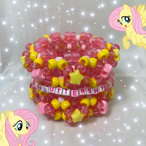 Mlp Kandi Bracelet, Kandi Rotator Cuff, Mlp Kandi, Kandi Necklace, Kandi Inspo, Kandi Cuffs, Diy Kandi Bracelets, Diy Kandi, Kandi Kid