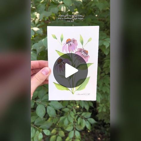 How to paint purple cone flowers with watercolor (Taylor’s Version) (F... | TikTok Flowers With Watercolor, Cone Flowers, Watercolour Tutorials, The Vault, Artist Artwork, Art Tutorials, A Video, Watercolor Flowers, Art Artist