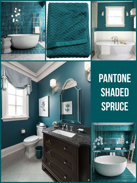 PANTONE Shaded Spruce Bohemian Color Palette, Shaded Spruce, Pantone 2017, House Color Palettes, Favorite Paint Colors, Bedroom Accent, House Color, Bohemian Colors, Favorite Paint