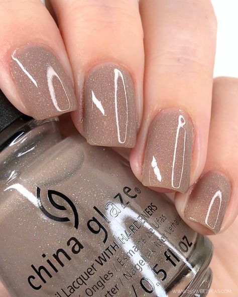 Sand Color Nails, Tan Nail Color Polish, Chocolate Glazed Donut Nail Polish, Taupe Shimmer Nails, Light Taupe Nail Polish, Taupe Nail Polish, China Glaze Nail Polish Colors, Nail Polish China Glaze, China Glaze Nail Polish