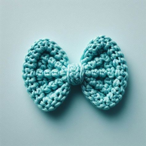 Crochet Loopita Bow Free Pattern- All Thing Crafts Crochet Bow Tie Pattern, How To Crochet A Bow Step By Step, Small Bow Crochet Pattern, Free Crochet Bow Pattern, Knitted Bows Free Pattern, Crochet Bow Free Pattern, Crochet Tiny Bow, Crochet Bow Tutorial, How To Crochet A Bow