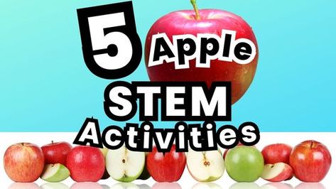 Johnny Appleseed Stem Activities, Apple Stem Activities Kindergarten, September Stem Activities, Fall Stem Activities Elementary, Apple Stem Activities, Back To School Stem, Apple Newton, Activities For Back To School, Fall Stem Activities